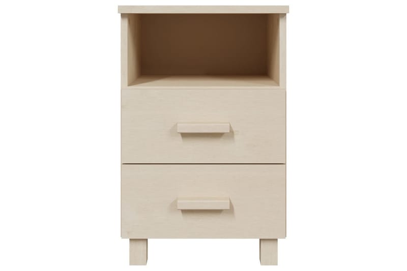 Nattbord 2 stk honningbrun 40x35x62 cm heltre furu - Brun - Møbler - Bord - Avlastningsbord & sidobord - Sengebord & nattbord