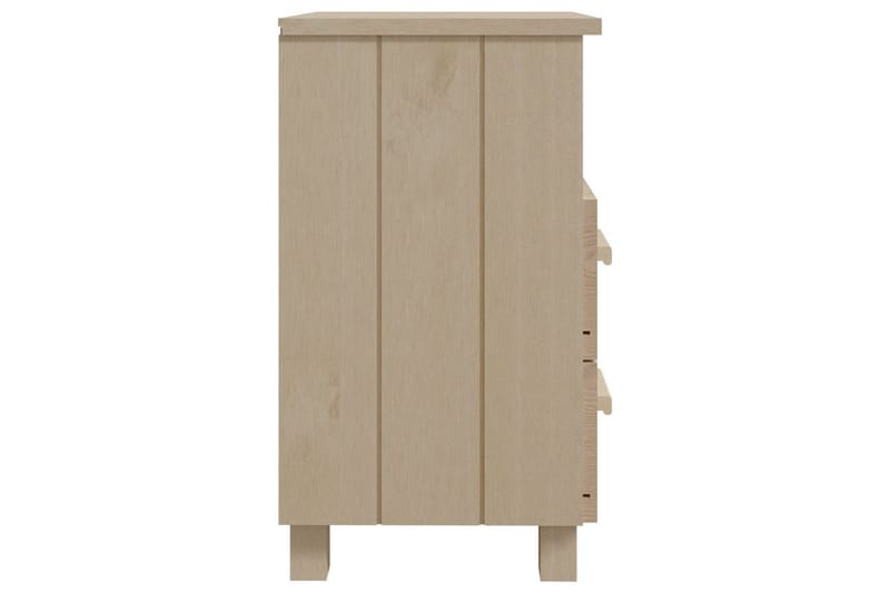 Nattbord 2 stk honningbrun 40x35x62 cm heltre furu - Brun - Møbler - Bord - Avlastningsbord & sidobord - Sengebord & nattbord