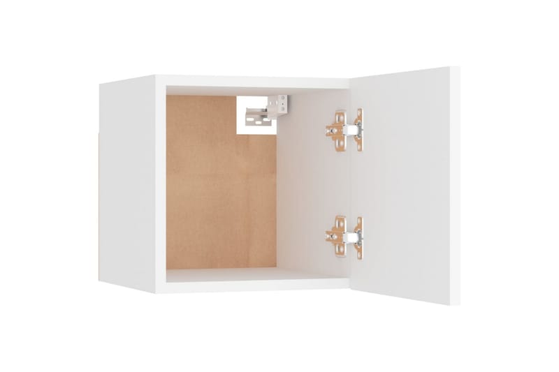 Nattbord 2 stk hvit 30,5x30x30 cm sponplate - Hvit - Møbler - Bord - Avlastningsbord & sidobord - Sengebord & nattbord