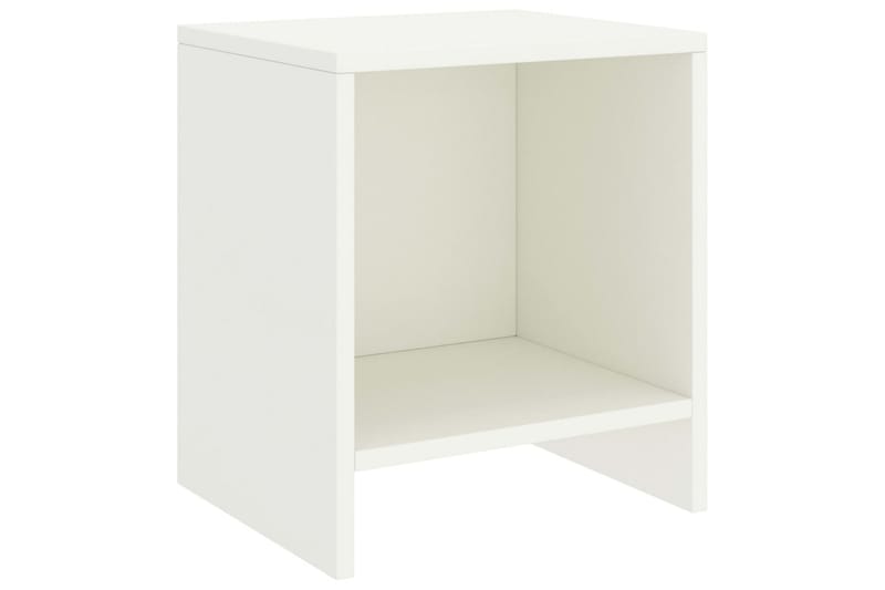 Nattbord 2 stk hvit 35x30x40 cm heltre furu - Hvit - Møbler - Bord - Avlastningsbord & sidobord - Sengebord & nattbord