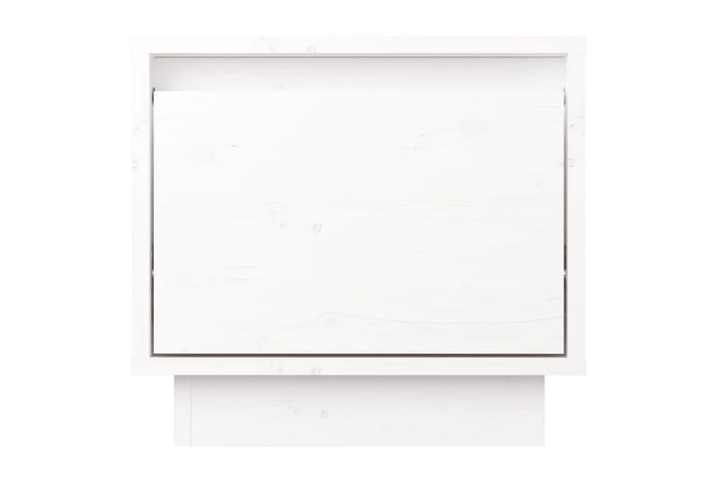 Nattbord 2 stk hvit 35x34x32 cm heltre furu - Hvit - Møbler - Bord - Avlastningsbord & sidobord - Sengebord & nattbord