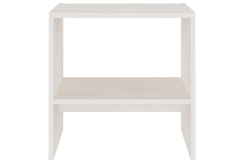 Nattbord 2 stk hvit 40x30,5x40 cm heltre furu - Hvit - Møbler - Bord - Avlastningsbord & sidobord - Sengebord & nattbord