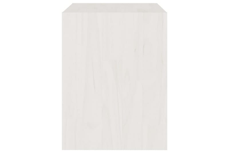 Nattbord 2 stk hvit 40x30,5x40 cm heltre furu - Hvit - Møbler - Bord - Avlastningsbord & sidobord - Sengebord & nattbord