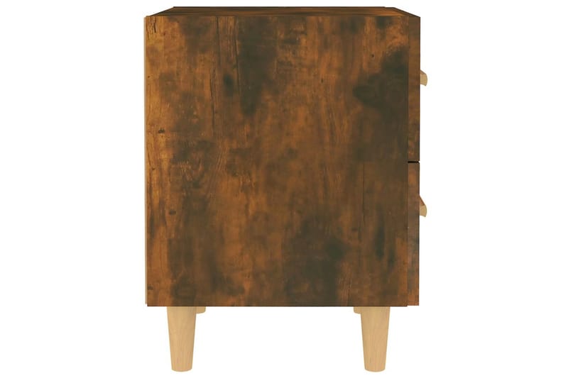 Nattbord 2 stk røkt eik 40x35x47,5 cm - Brun - Møbler - Bord - Avlastningsbord & sidobord - Sengebord & nattbord