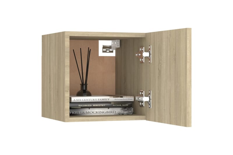 Nattbord 2 stk sonoma eik 30,5x30x30 cm sponplate - Brun - Møbler - Bord - Avlastningsbord & sidobord - Sengebord & nattbord