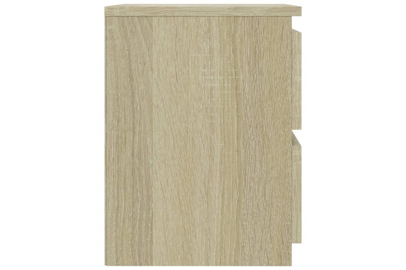 Nattbord 2 stk sonoma eik 30x30x40 cm sponplate - Brun - Møbler - Bord - Avlastningsbord & sidobord - Sengebord & nattbord