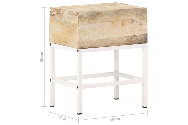 Nattbord 40x30x50 cm heltre mango - Brun - Møbler - Bord - Avlastningsbord & sidobord - Sengebord & nattbord