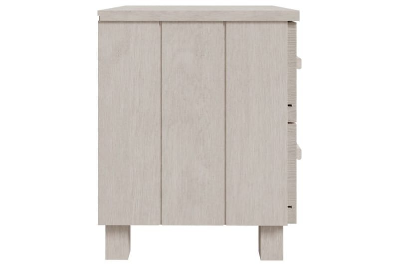 Nattbord 40x35x44,5 cm heltre furu hvit - Hvit - Møbler - Bord - Avlastningsbord & sidobord - Sengebord & nattbord