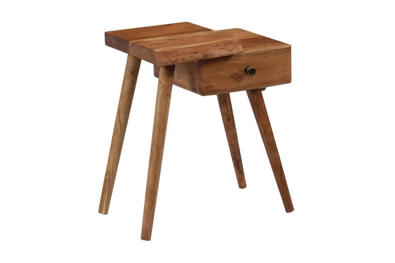 Nattbord heltre akasie 45x32x55 cm - Brun - Møbler - Bord - Avlastningsbord & sidobord - Sengebord & nattbord