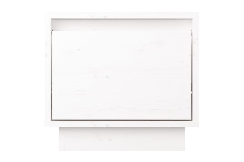 Nattbord hvit 35x34x32 cm heltre furu - Hvit - Møbler - Bord - Avlastningsbord & sidobord - Sengebord & nattbord