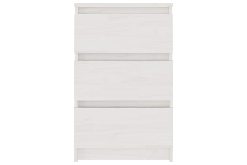 Nattbord hvit 40x29,5x64 cm heltre furu - Hvit - Møbler - Bord - Avlastningsbord & sidobord - Sengebord & nattbord