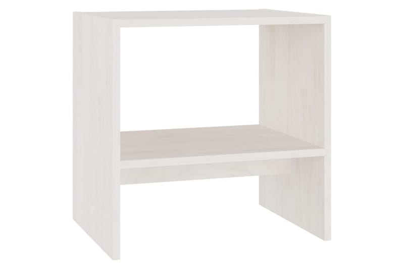 Nattbord hvit 40x30,5x40 cm heltre furu - Hvit - Møbler - Bord - Avlastningsbord & sidobord - Sengebord & nattbord