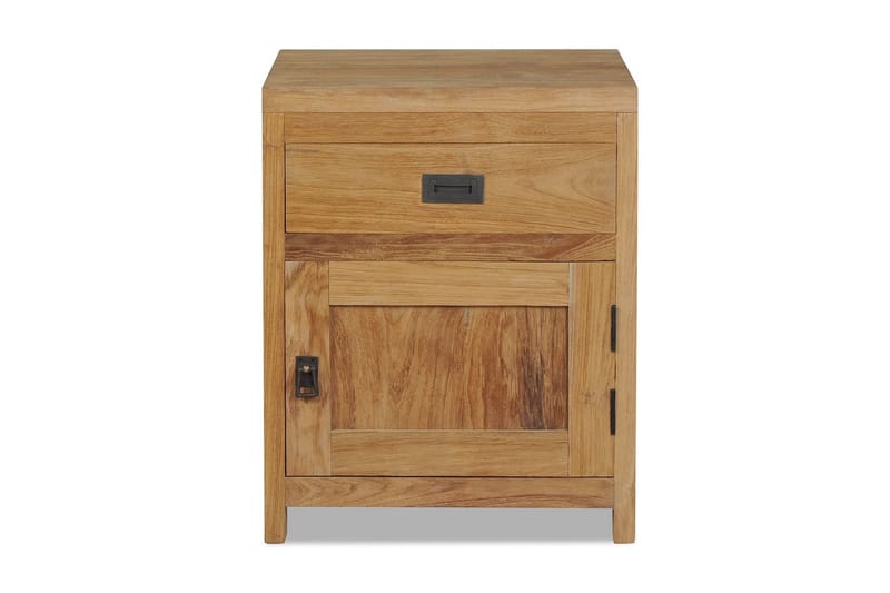 Nattbord massiv teak 40x30x50 cm - Brun - Møbler - Bord - Avlastningsbord & sidobord - Sengebord & nattbord