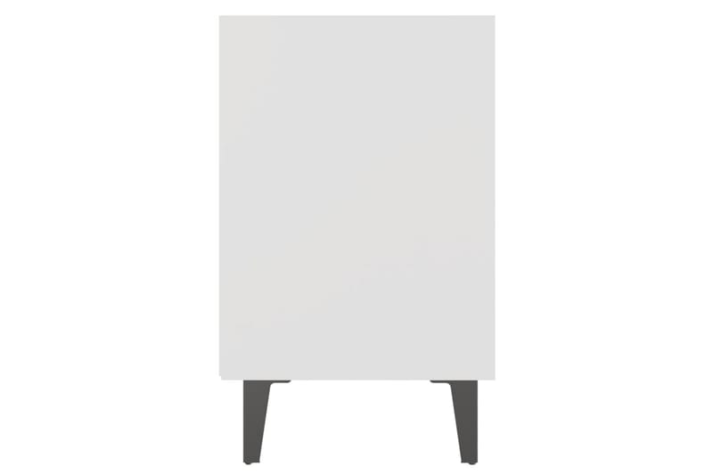 Nattbord med metallben hvit 40x30x50 cm - Hvit - Møbler - Bord - Avlastningsbord & sidobord - Sengebord & nattbord