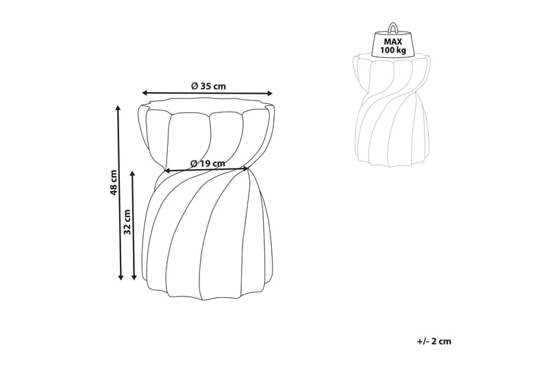 Sidebord Brigge 35 cm - Grå - Møbler - Bord - Avlastningsbord & sidobord - Lampebord & sidebord