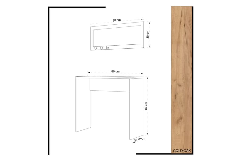 Skrivebord Naidaj - Møbler - Bord - Avlastningsbord & sidobord