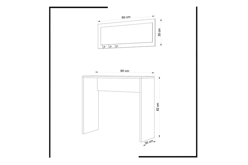 Skrivebord Naidaj - Møbler - Bord - Avlastningsbord & sidobord