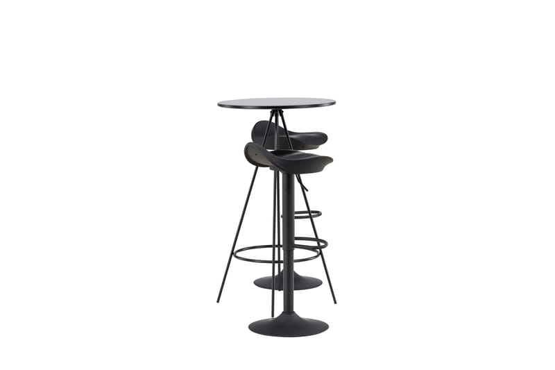 Bistro Spisegruppe 60 cm Rund med 2 Adesto Stoler - Sort - Møbler - Bord - Spisegruppe