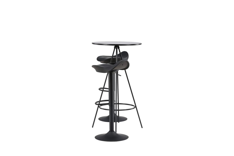 Bistro Spisegruppe 60 cm Rund med 2 Adesto Stoler - Sort - Møbler - Bord - Spisegruppe