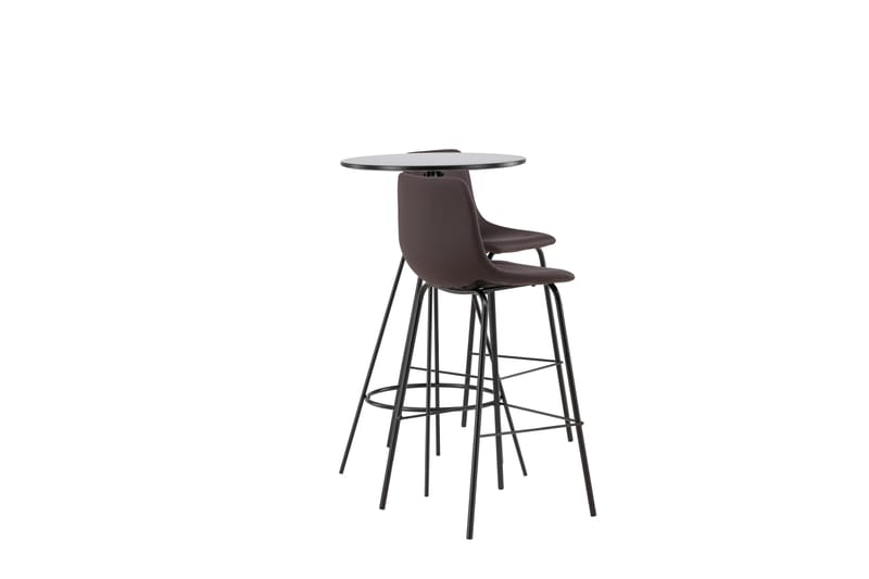 Bistro Spisegruppe 60 cm Rund med 2 Alexi Stoler - Sort - Møbler - Bord - Spisegruppe