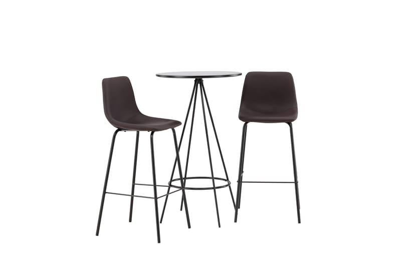 Bistro Spisegruppe 60 cm Rund med 2 Alexi Stoler - Sort - Møbler - Bord - Spisegruppe