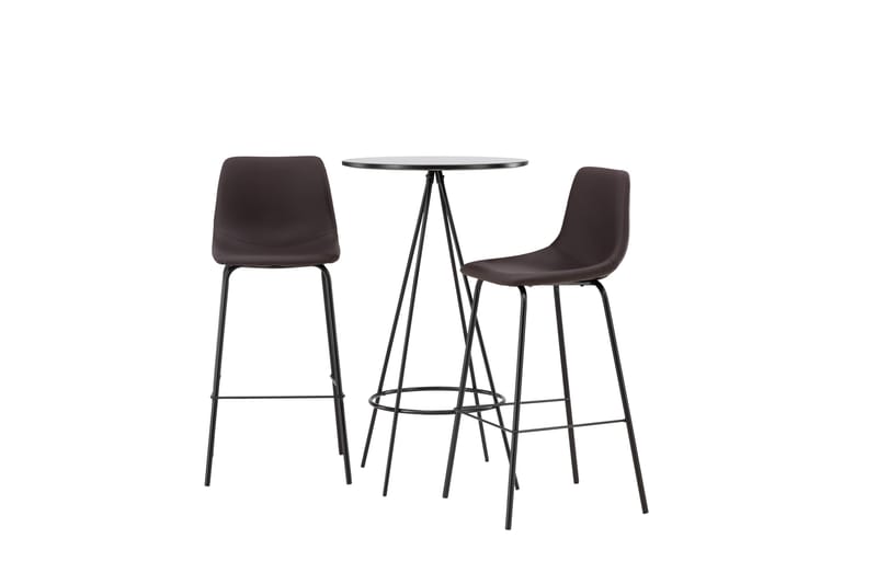 Bistro Spisegruppe 60 cm Rund med 2 Alexi Stoler - Sort - Møbler - Bord - Spisegruppe