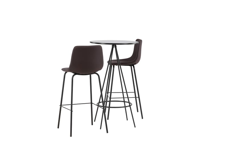 Bistro Spisegruppe 60 cm Rund med 2 Alexi Stoler - Sort - Møbler - Bord - Spisegruppe