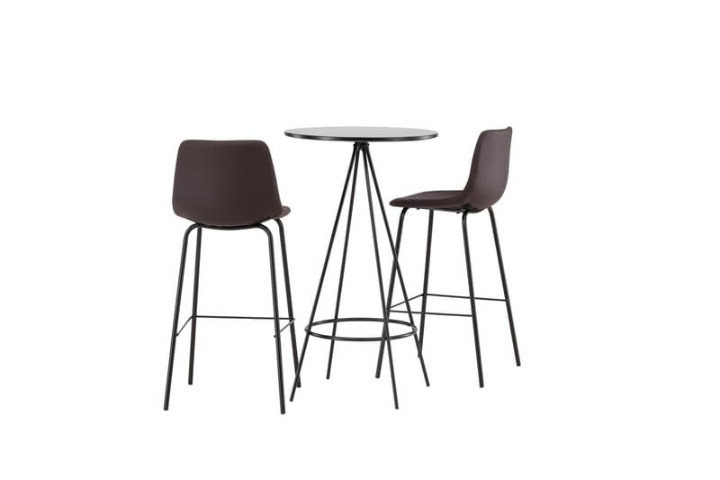 Bistro Spisegruppe 60 cm Rund med 2 Alexi Stoler - Sort - Møbler - Bord - Spisegruppe