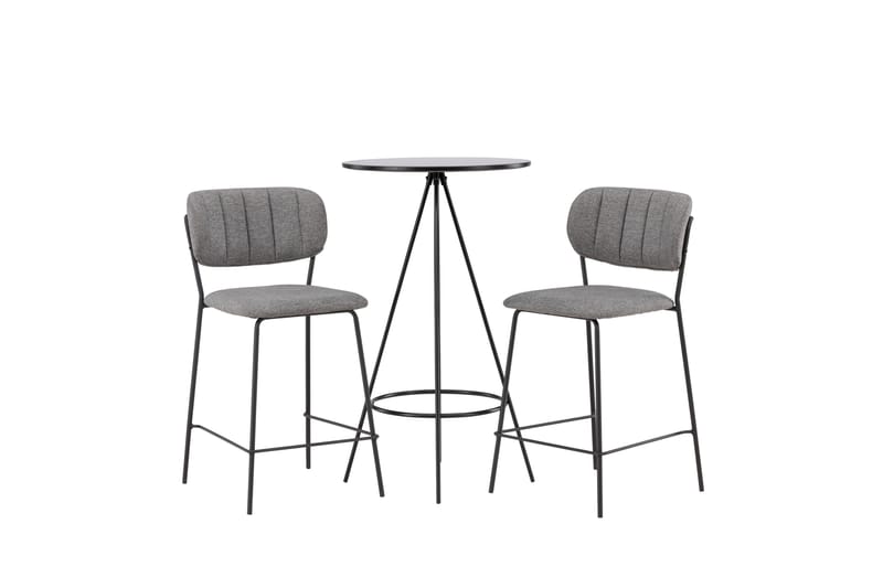 Bistro Spisegruppe 60 cm Rund med 2 Bell Stoler - Sort - Møbler - Bord - Spisegruppe