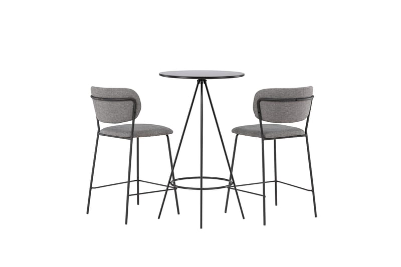 Bistro Spisegruppe 60 cm Rund med 2 Bell Stoler - Sort - Møbler - Bord - Spisegruppe