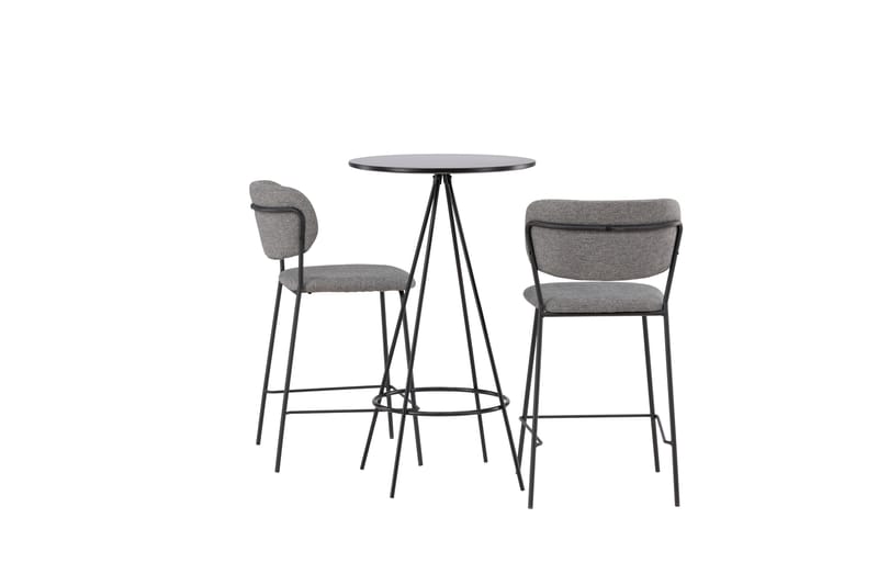 Bistro Spisegruppe 60 cm Rund med 2 Bell Stoler - Sort - Møbler - Bord - Spisegruppe