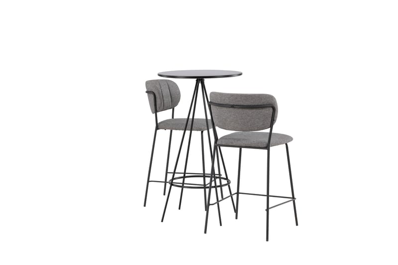 Bistro Spisegruppe 60 cm Rund med 2 Bell Stoler - Sort - Møbler - Bord - Spisegruppe