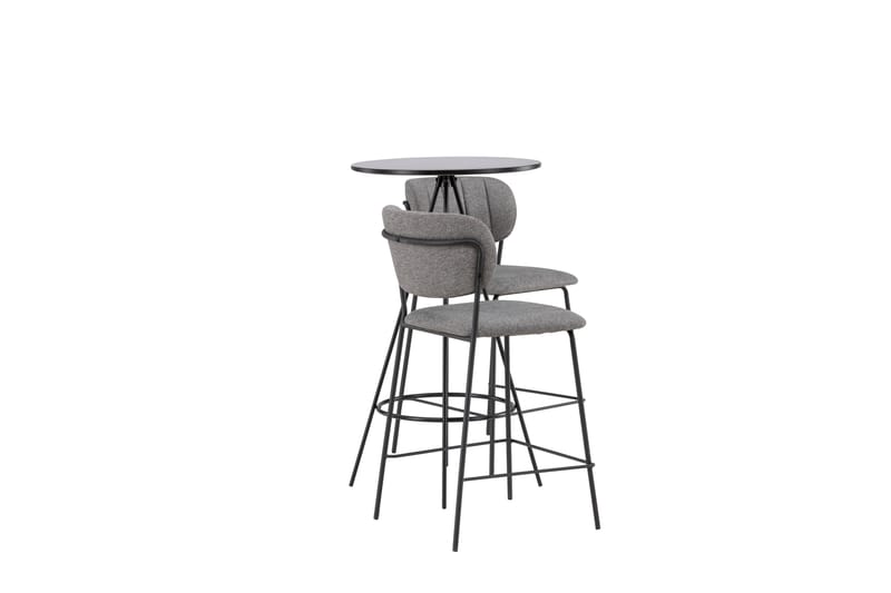 Bistro Spisegruppe 60 cm Rund med 2 Bell Stoler - Sort - Møbler - Bord - Spisegruppe