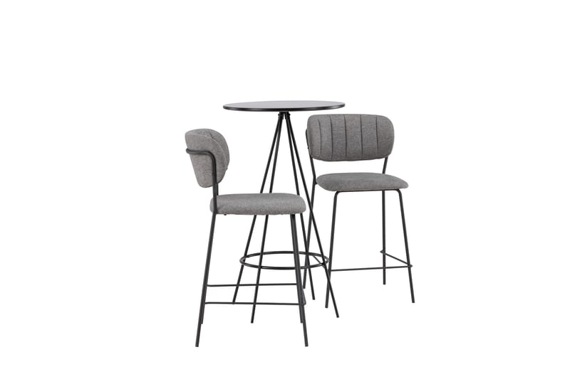 Bistro Spisegruppe 60 cm Rund med 2 Bell Stoler - Sort - Møbler - Bord - Spisegruppe