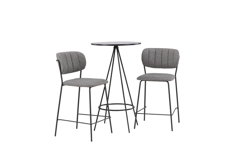 Bistro Spisegruppe 60 cm Rund med 2 Bell Stoler - Sort - Møbler - Bord - Spisegruppe