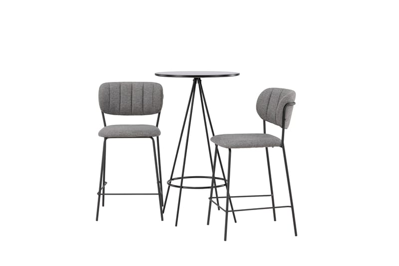 Bistro Spisegruppe 60 cm Rund med 2 Bell Stoler - Sort - Møbler - Bord - Spisegruppe