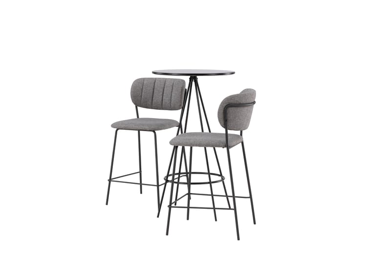 Bistro Spisegruppe 60 cm Rund med 2 Bell Stoler - Sort - Møbler - Bord - Spisegruppe