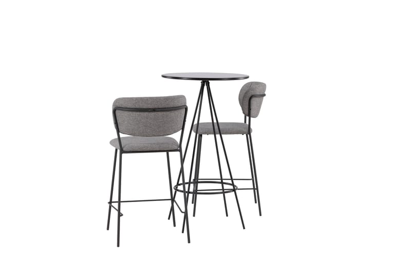 Bistro Spisegruppe 60 cm Rund med 2 Bell Stoler - Sort - Møbler - Bord - Spisegruppe