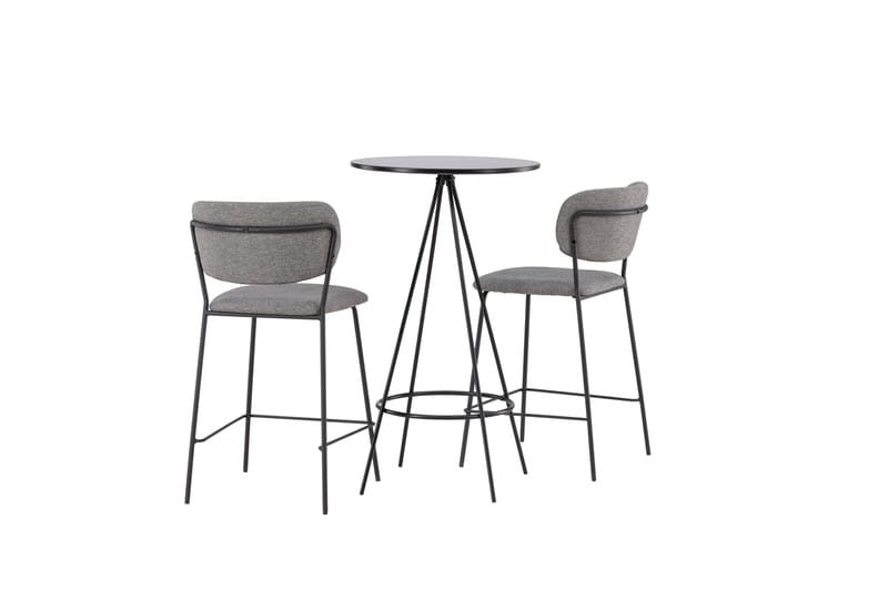 Bistro Spisegruppe 60 cm Rund med 2 Bell Stoler - Sort - Møbler - Bord - Spisegruppe