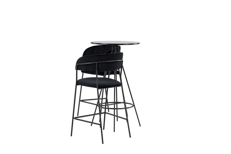 Bistro Spisegruppe 60 cm Rund med 2 Lui Stoler - Sort - Møbler - Bord - Spisegruppe