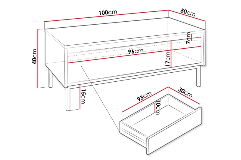 Bjurholm Sofabord 100 cm - Beige - Møbler - Bord - Sofabord & salongbord