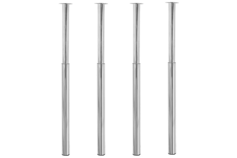 Teleskopiske bordben 4 stk krom 710 mm-1100 mm - Møbler - Bord - Bordtilbehør - Bordben & tilbehør Teleskopiske bordben 4 stk krom 710 mm-1100 mm - Møbler - Bord - Bordtilbehør - Bordben & tilbehør