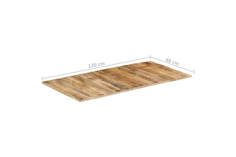 Bordplate 120x60x(1,5-1,6) cm grovt mangotre - Brun - Møbler - Bord - Bordtilbehør - Bordplate