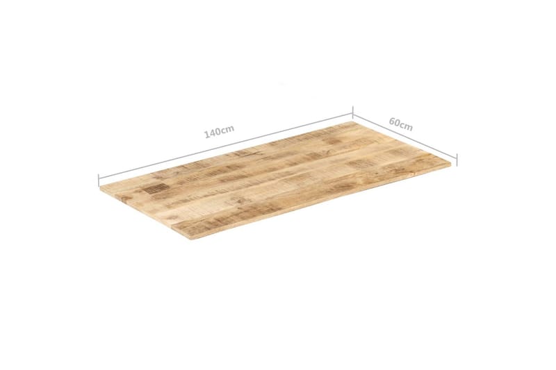 Bordplate heltre mango 15-16 mm 140x60 cm - Brun - Møbler - Bord - Bordtilbehør - Bordplate