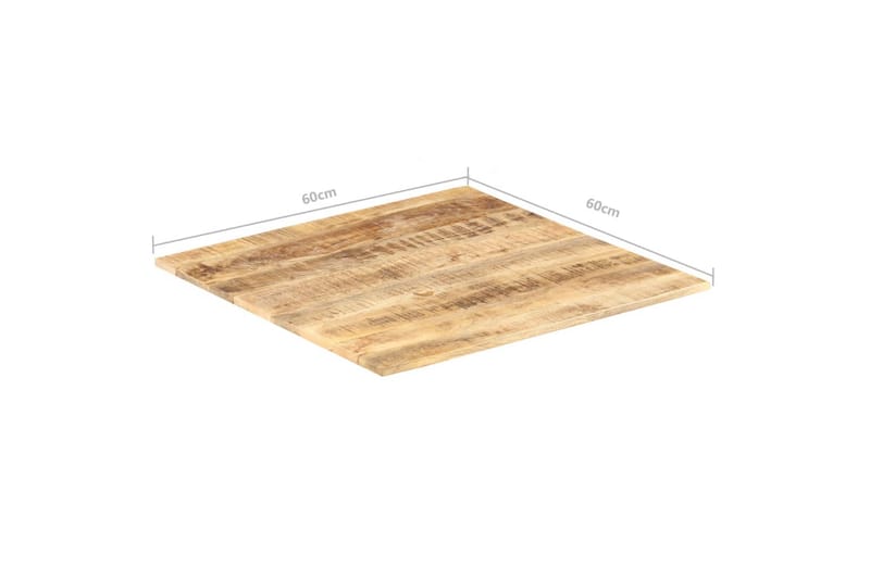 Bordplate heltre mango 15-16 mm 60x60 cm - Brun - Møbler - Bord - Bordtilbehør - Bordplate