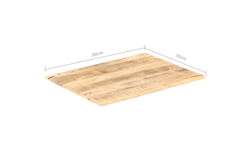 Bordplate heltre mango 15-16 mm 80x70 cm - Brun - Møbler - Bord - Bordtilbehør - Bordplate