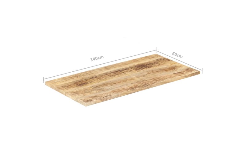 Bordplate heltre mango 25-27 mm 140x60 cm - Brun - Møbler - Bord - Bordtilbehør - Bordplate