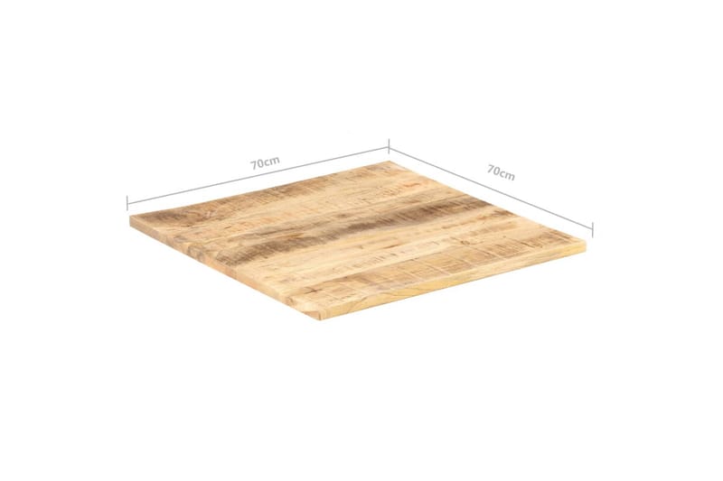 Bordplate heltre mango 25-27 mm 70x70 cm - Brun - Møbler - Bord - Bordtilbehør - Bordplate