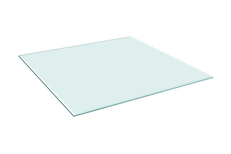 Bordplate Herdet Glass Firkantet 700x700 mm - Gjennomsiktig - Ileggsplate - Bordplate