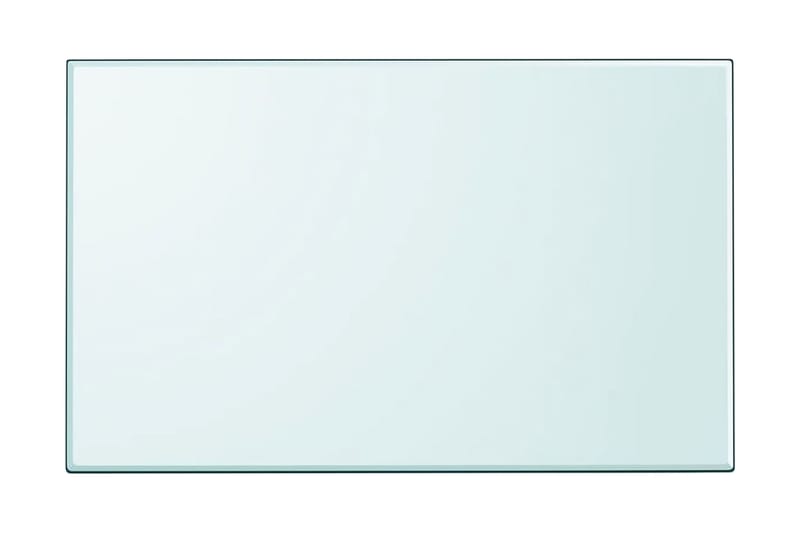 Bordplate Herdet Glass Rektangulr 1000x620 mm - Gjennomsiktig - Ileggsplate - Bordplate